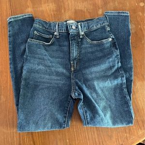 Everlane Way High Skinny Jean crop (short inseam) mid blue size 28”